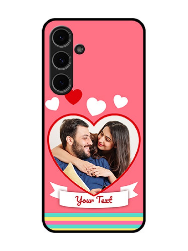 Custom Samsung Galaxy S24 Fe 5G Custom Metal Phone Case - Love Shapes Doodle Design