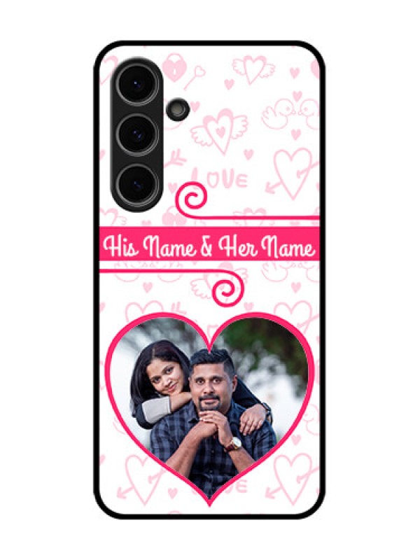 Custom Samsung Galaxy S24 Fe 5G Custom Metal Phone Case - Heart Shape Love Design