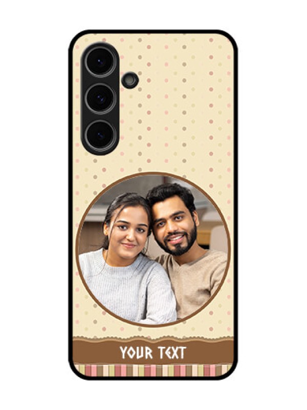 Custom Samsung Galaxy S24 Fe 5G Custom Metal Phone Case - Brown Dotted Mobile Case Design