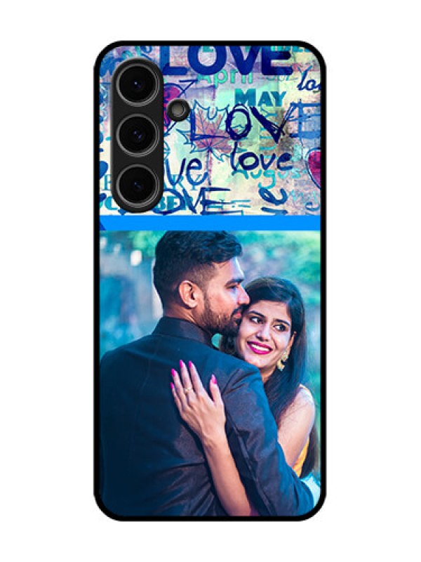 Custom Samsung Galaxy S24 Fe 5G Custom Metal Phone Case - Colorful Love Design