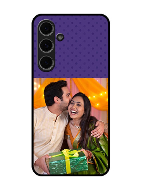Custom Samsung Galaxy S24 Fe 5G Custom Metal Phone Case - Violet Colored Pattern Design