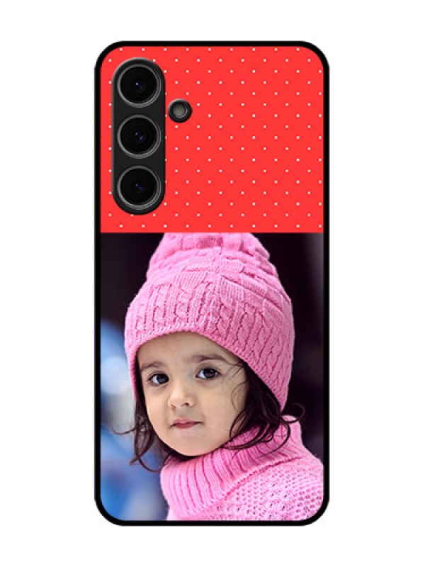 Custom Samsung Galaxy S24 Fe 5G Custom Metal Phone Case - Red Pattern Design