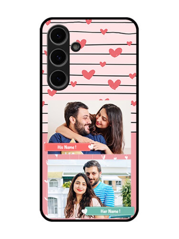 Custom Samsung Galaxy S24 Fe 5G Custom Metal Phone Case - Photo With Heart Design