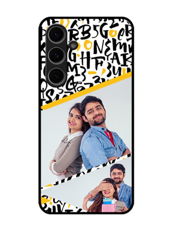 Custom Samsung Galaxy S24 Fe 5G Custom Metal Phone Case - Letters Pattern Design