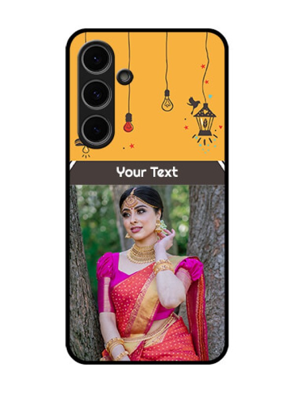 Custom Samsung Galaxy S24 Fe 5G Custom Metal Phone Case - With Family Picture And Icons