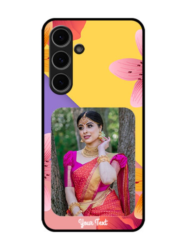 Custom Samsung Galaxy S24 Fe 5G Custom Metal Phone Case - 3 Image With Vintage Floral Design