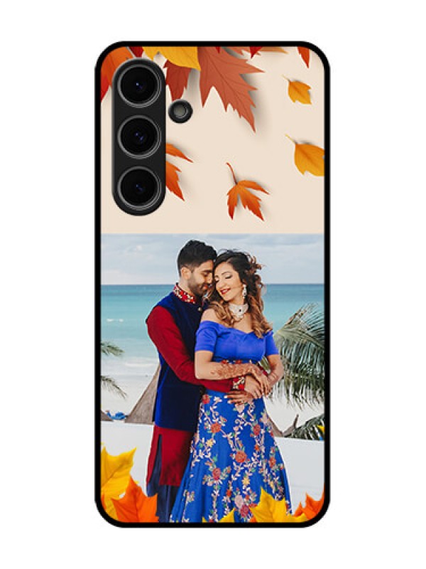 Custom Samsung Galaxy S24 Fe 5G Custom Metal Phone Case - Autumn Maple Leaves Design