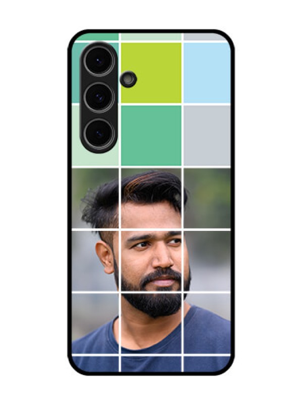 Custom Samsung Galaxy S24 Fe 5G Custom Metal Phone Case - With White Box Pattern