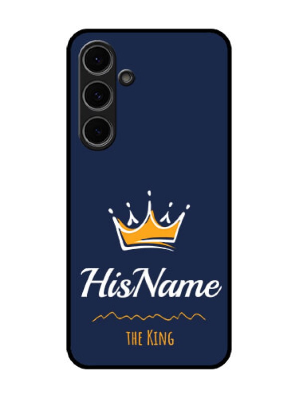 Custom Samsung Galaxy S24 Fe 5G Custom Metal Phone Case - King With Name Design