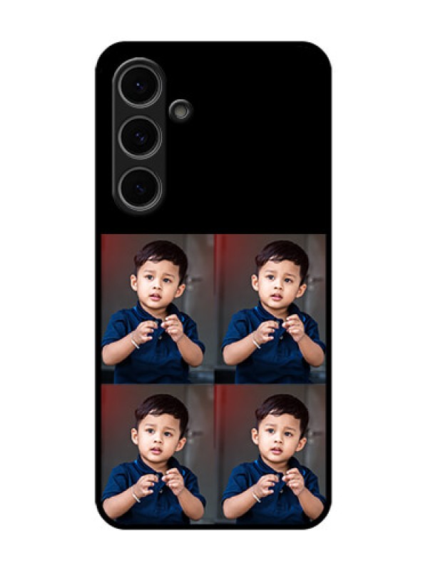 Custom Samsung Galaxy S24 Fe 5G Custom Metal Phone Case - 4 Image Holder Design