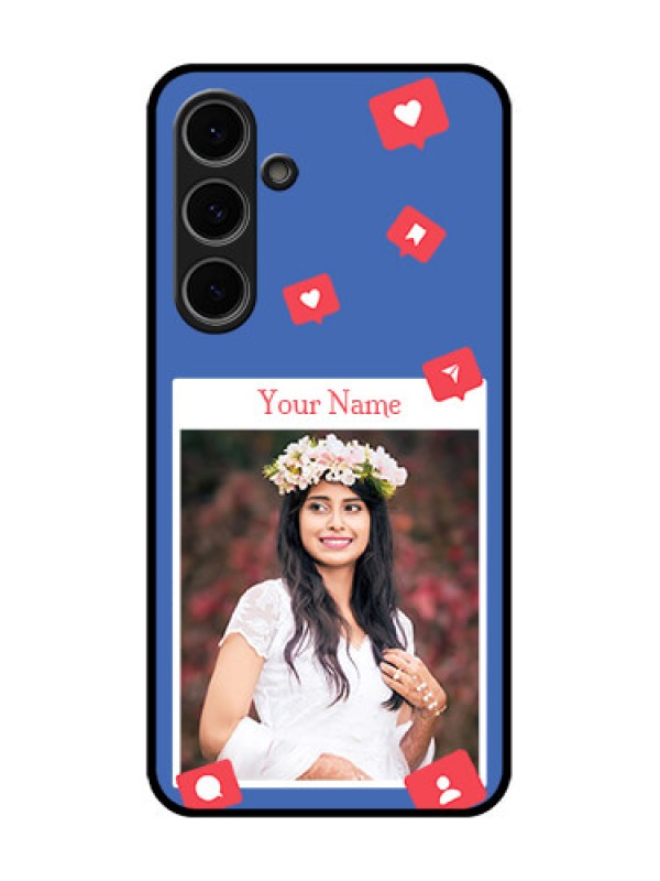 Custom Samsung Galaxy S24 Fe 5G Custom Metal Phone Case - Like Share And Comment Design