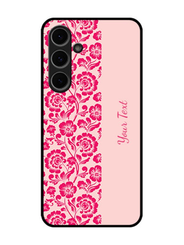 Custom Samsung Galaxy S24 Fe 5G Custom Metal Phone Case - Attractive Floral Pattern Design