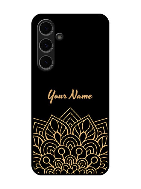 Custom Samsung Galaxy S24 Fe 5G Custom Metal Phone Case - Golden Mandala Design