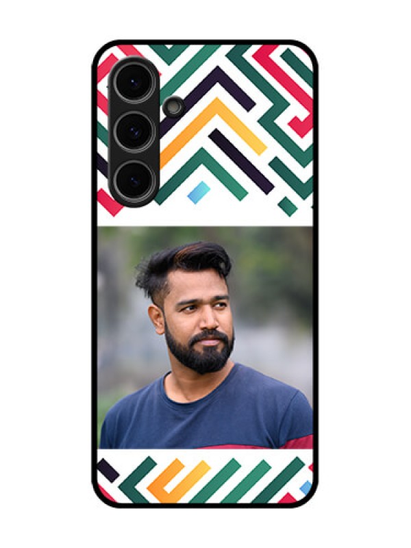 Custom Samsung Galaxy S24 Fe 5G Custom Metal Phone Case - Colorful Maze Pattern Design