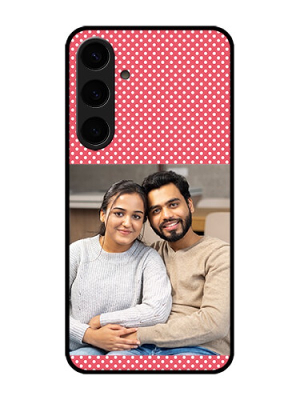 Custom Galaxy S24 Plus 5G Custom Metal Phone CaseWhite Dotted Design