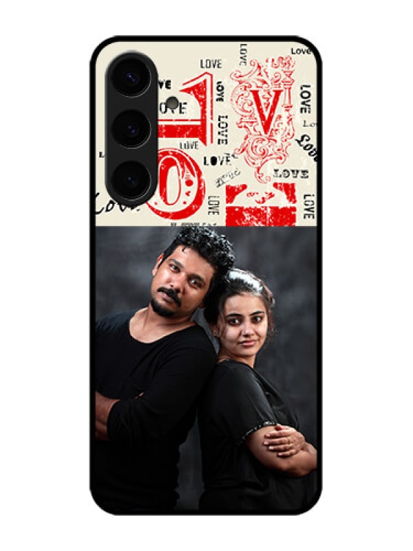 Custom Galaxy S24 Plus 5G Custom Metal Phone CaseTrendy Love Design Case