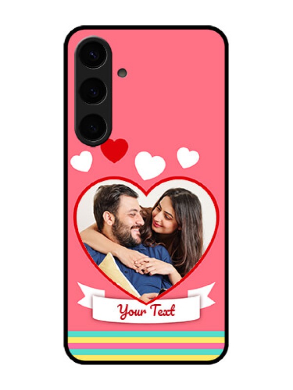 Custom Galaxy S24 Plus 5G Custom Metal Phone CaseLove Shapes Doodle Design