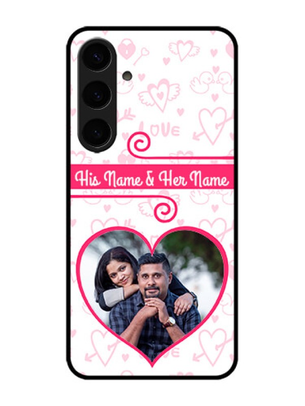 Custom Galaxy S24 Plus 5G Custom Metal Phone CaseHeart Shape Love Design