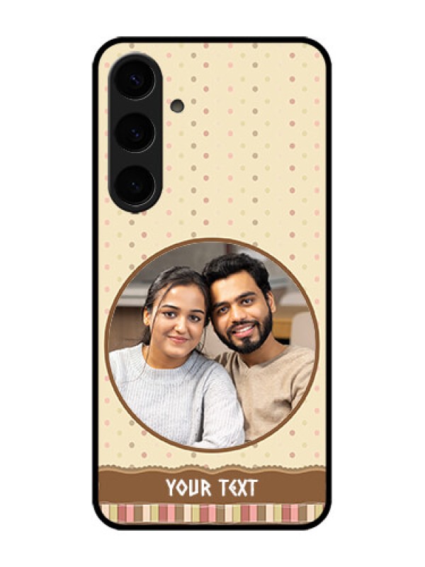 Custom Galaxy S24 Plus 5G Custom Metal Phone CaseBrown Dotted Mobile Case Design