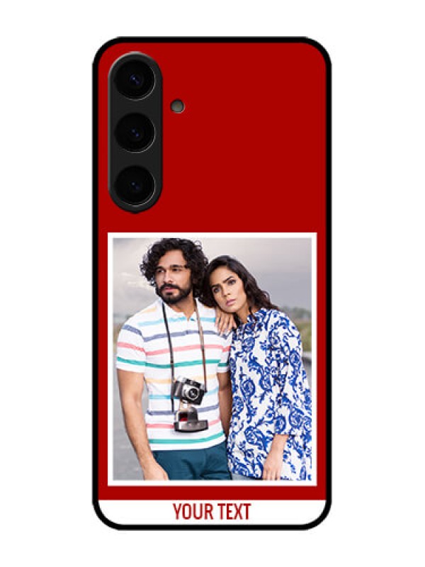 Custom Galaxy S24 Plus 5G Custom Metal Phone CaseRed Color Design