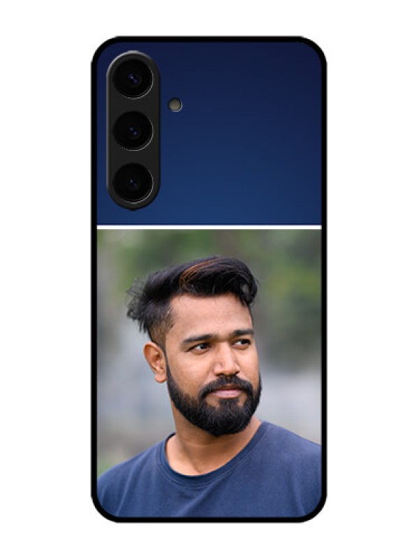 Custom Galaxy S24 Plus 5G Custom Metal Phone CaseSimple Royal Blue Design