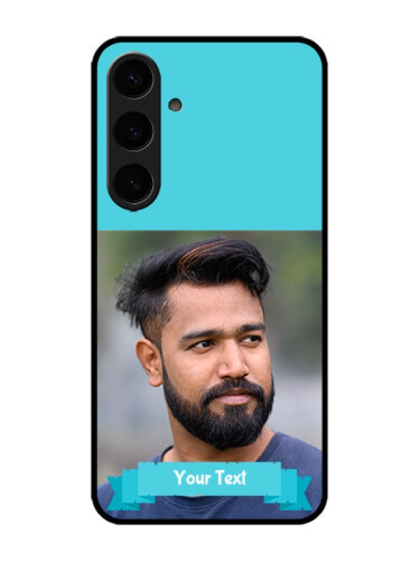 Custom Galaxy S24 Plus 5G Custom Metal Phone CaseBlue Color Design