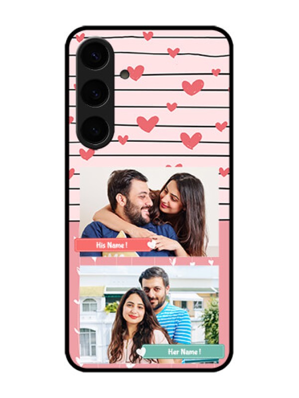 Custom Galaxy S24 Plus 5G Custom Metal Phone CasePhoto With Heart Design