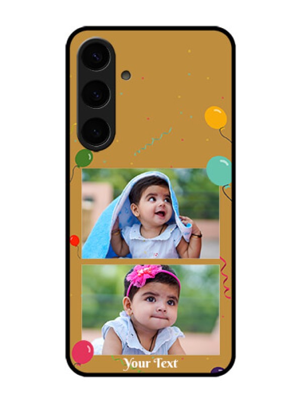 Custom Galaxy S24 Plus 5G Custom Metal Phone CaseImage Holder With Birthday Celebrations Design