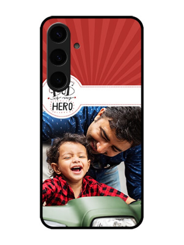 Custom Galaxy S24 Plus 5G Custom Metal Phone CaseMy Dad Hero Design