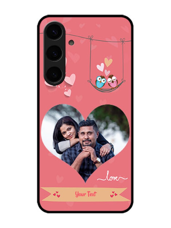 Custom Galaxy S24 Plus 5G Custom Metal Phone CasePeach Color Love Design