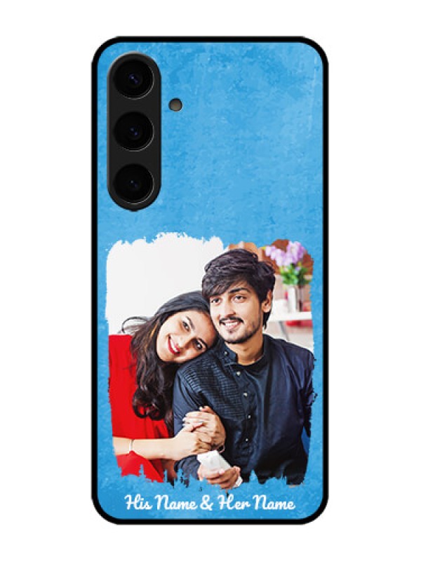 Custom Galaxy S24 Plus 5G Custom Metal Phone CaseBlue Color Vintage Design