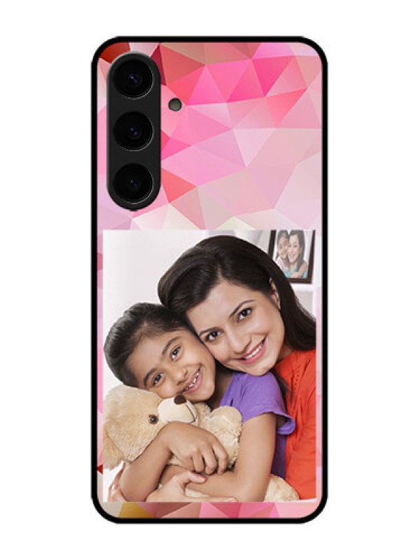 Custom Galaxy S24 Plus 5G Custom Metal Phone CaseAbstract Triangle Design