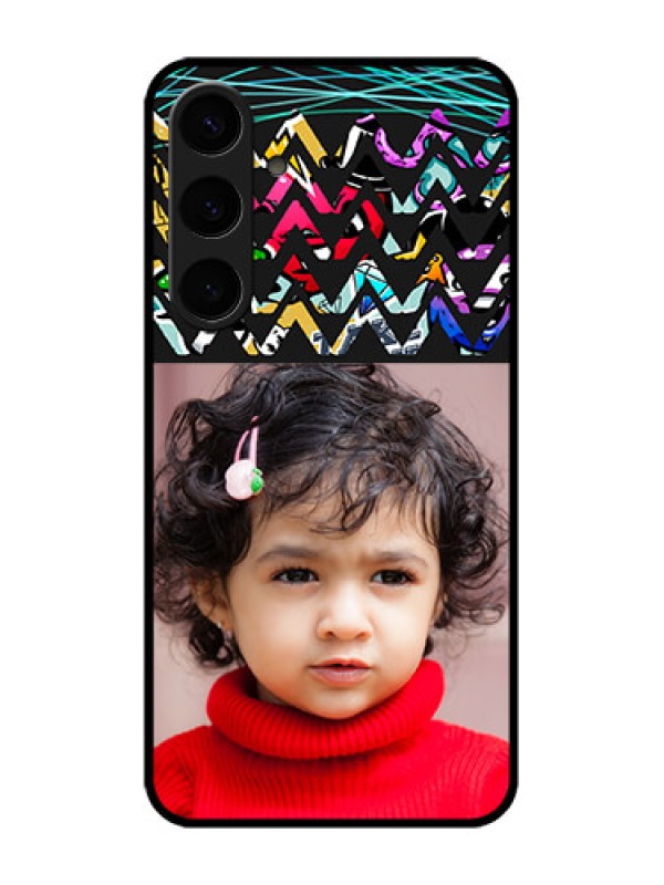 Custom Galaxy S24 Plus 5G Custom Metal Phone CaseNeon Abstract Design