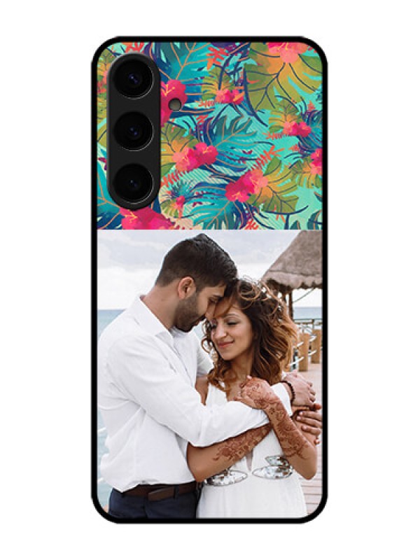 Custom Galaxy S24 Plus 5G Custom Metal Phone CaseWatercolor Floral Design