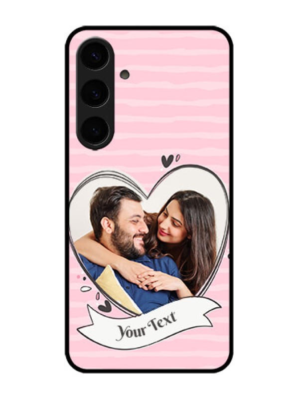 Custom Galaxy S24 Plus 5G Custom Metal Phone CaseVintage Heart Design