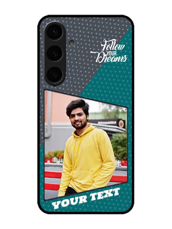 Custom Galaxy S24 Plus 5G Custom Metal Phone CaseBackground Pattern Design With Quote