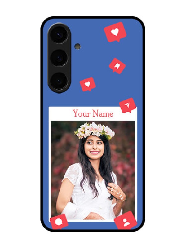 Custom Galaxy S24 Plus 5G Custom Metal Phone CaseLike Share And Comment Design