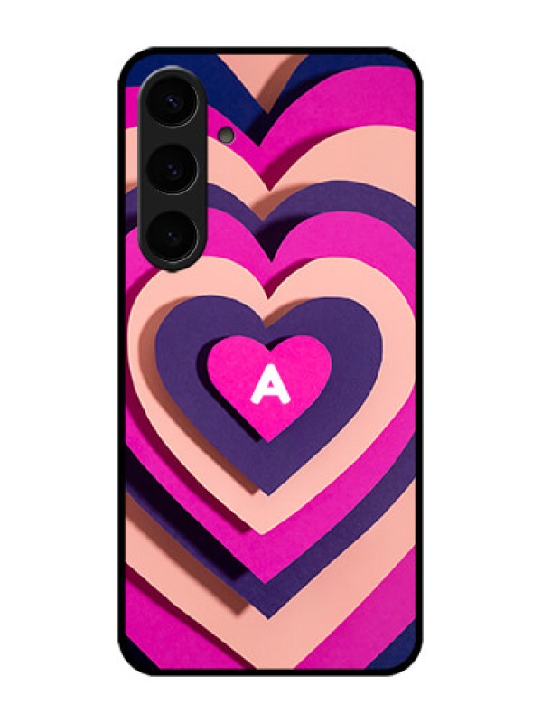 Custom Galaxy S24 Plus 5G Custom Metal Phone CaseCute Heart Pattern Design