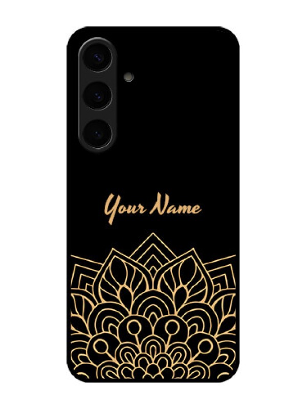 Custom Galaxy S24 Plus 5G Custom Metal Phone CaseGolden Mandala Design
