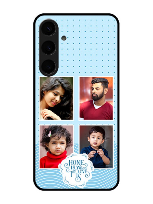 Custom Galaxy S24 Plus 5G Custom Metal Phone CaseCute Love Quote With 4 Pic Upload Design