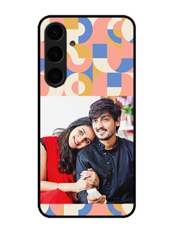 Custom Galaxy S24 Plus 5G Custom Metal Phone CaseSemi - Circle Maze Pattern Design