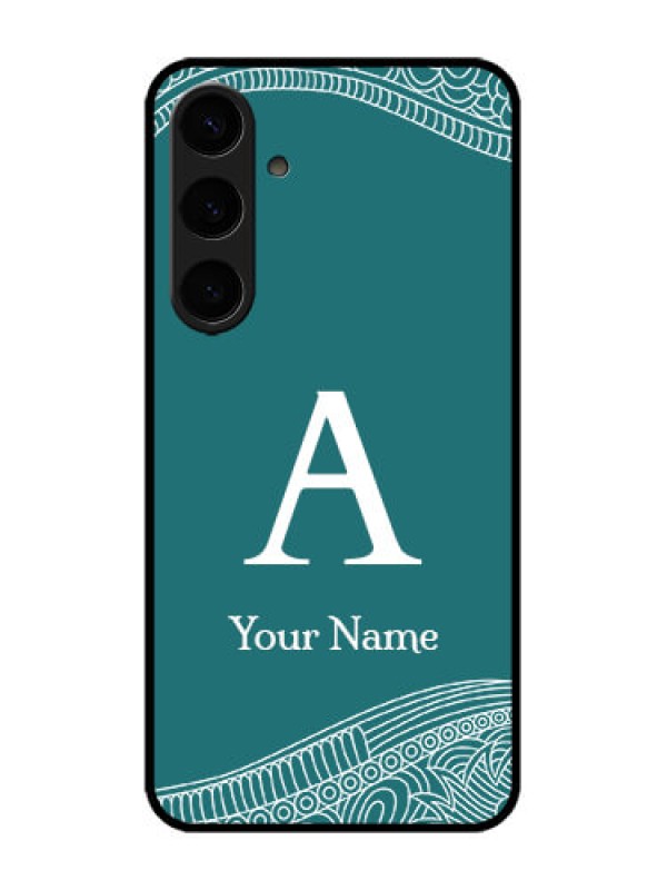 Custom Galaxy S24 Plus 5G Custom Metal Phone CaseLine Art Pattern With Custom Name Design