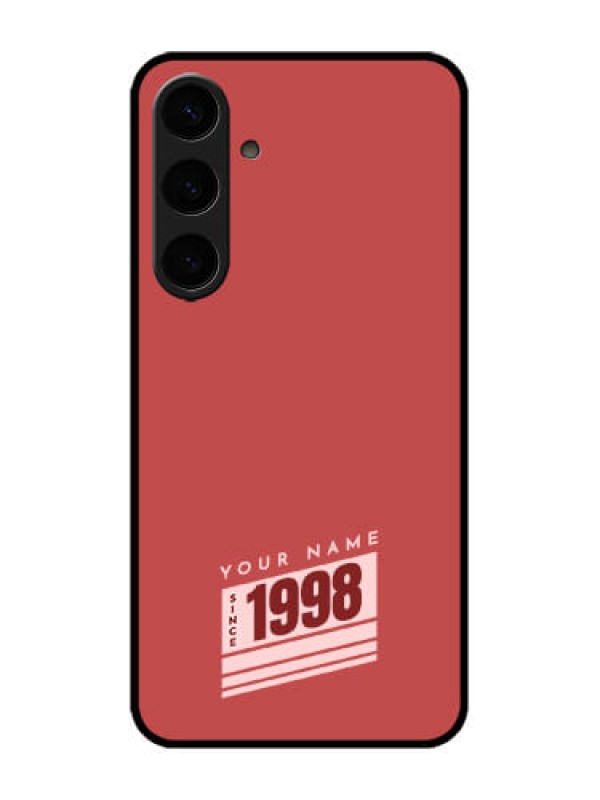 Custom Galaxy S24 Plus 5G Custom Metal Phone CaseRed Custom Year Of Birth Design