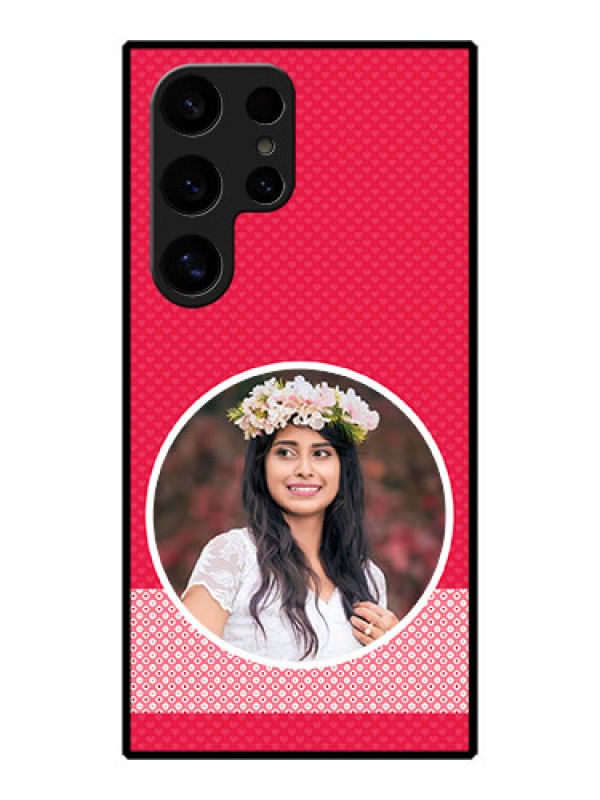 Custom Galaxy S24 Ultra 5G Custom Metal Phone Case - Pink Color Pattern Design