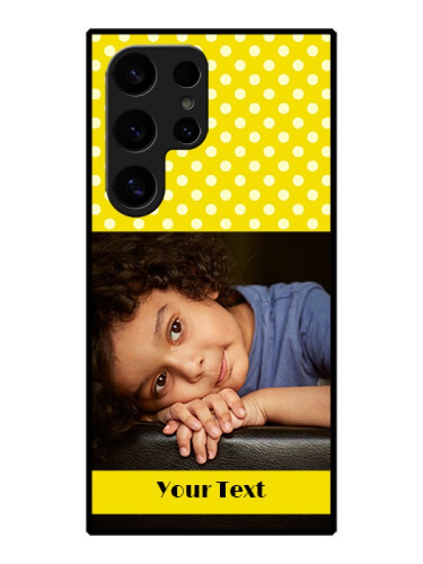 Custom Galaxy S24 Ultra 5G Custom Metal Phone Case - Bright Yellow Case Design