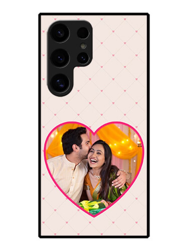 Custom Galaxy S24 Ultra 5G Custom Metal Phone Case - Heart Shape Design