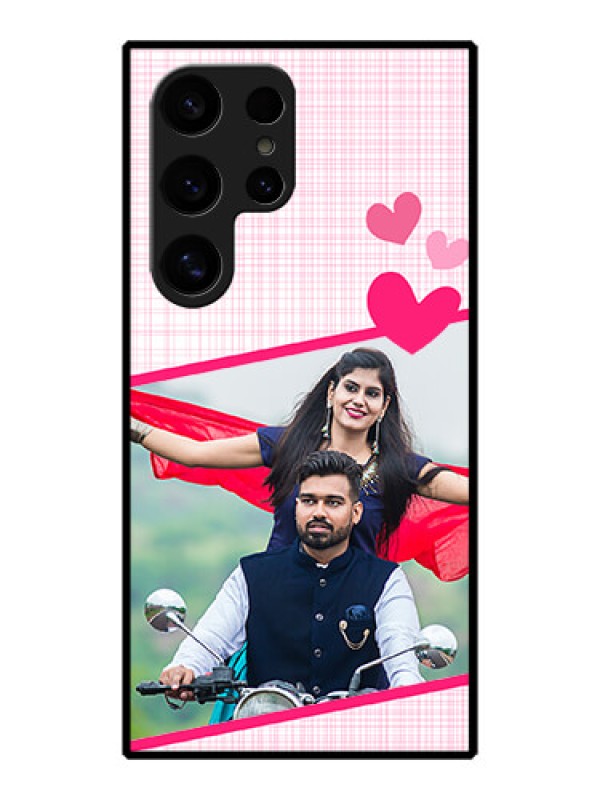 Custom Galaxy S24 Ultra 5G Custom Metal Phone Case - Love Shape Heart Design