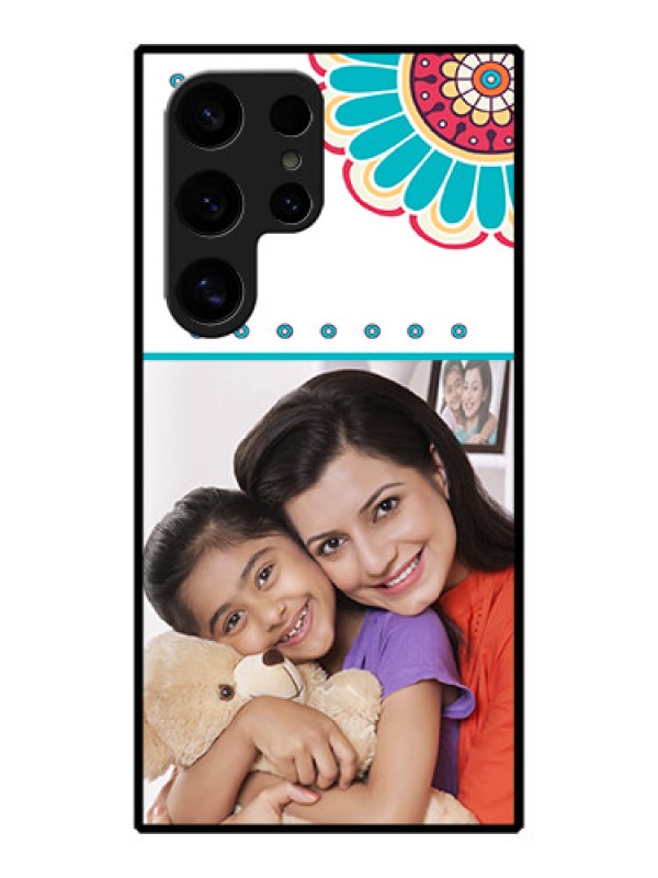 Custom Galaxy S24 Ultra 5G Custom Metal Phone Case - Flower Design