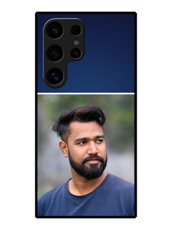 Custom Galaxy S24 Ultra 5G Custom Metal Phone Case - Simple Royal Blue Design