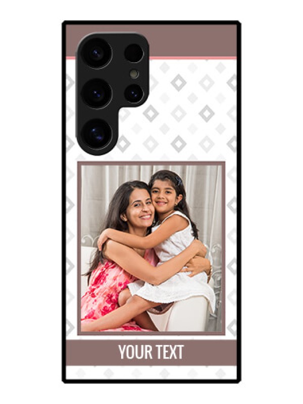 Custom Galaxy S24 Ultra 5G Custom Metal Phone Case - Simple Diamond Design